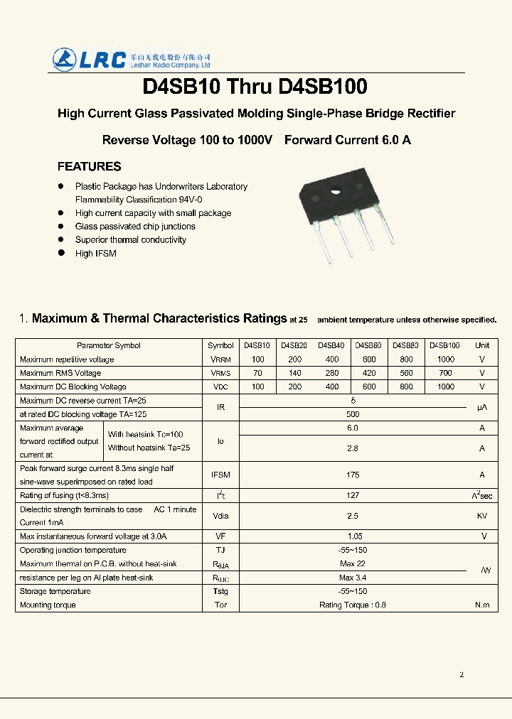 D4SB10_6934426.PDF Datasheet