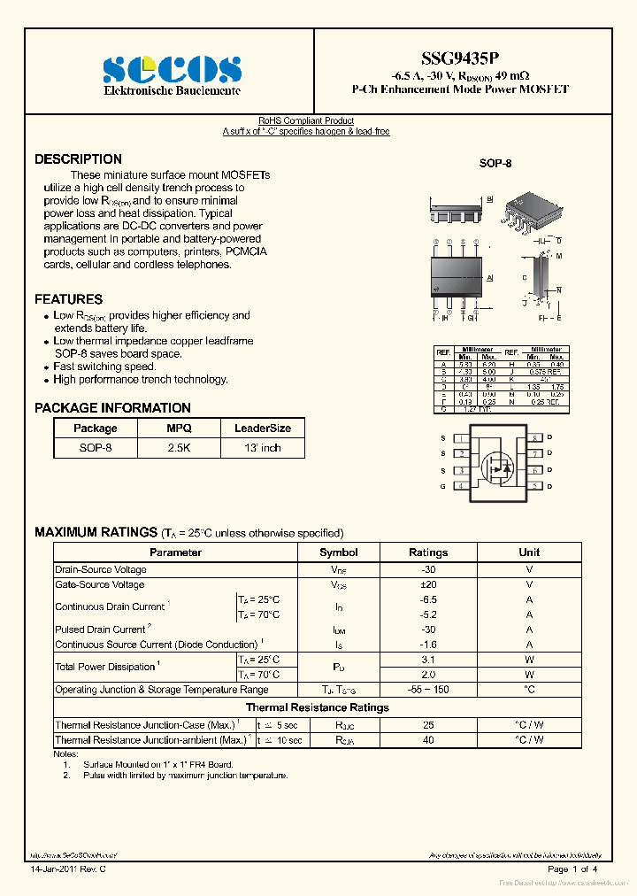 SSG9435P_6934835.PDF Datasheet