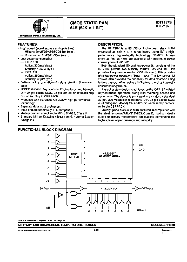 IDT7187S20C_6713246.PDF Datasheet