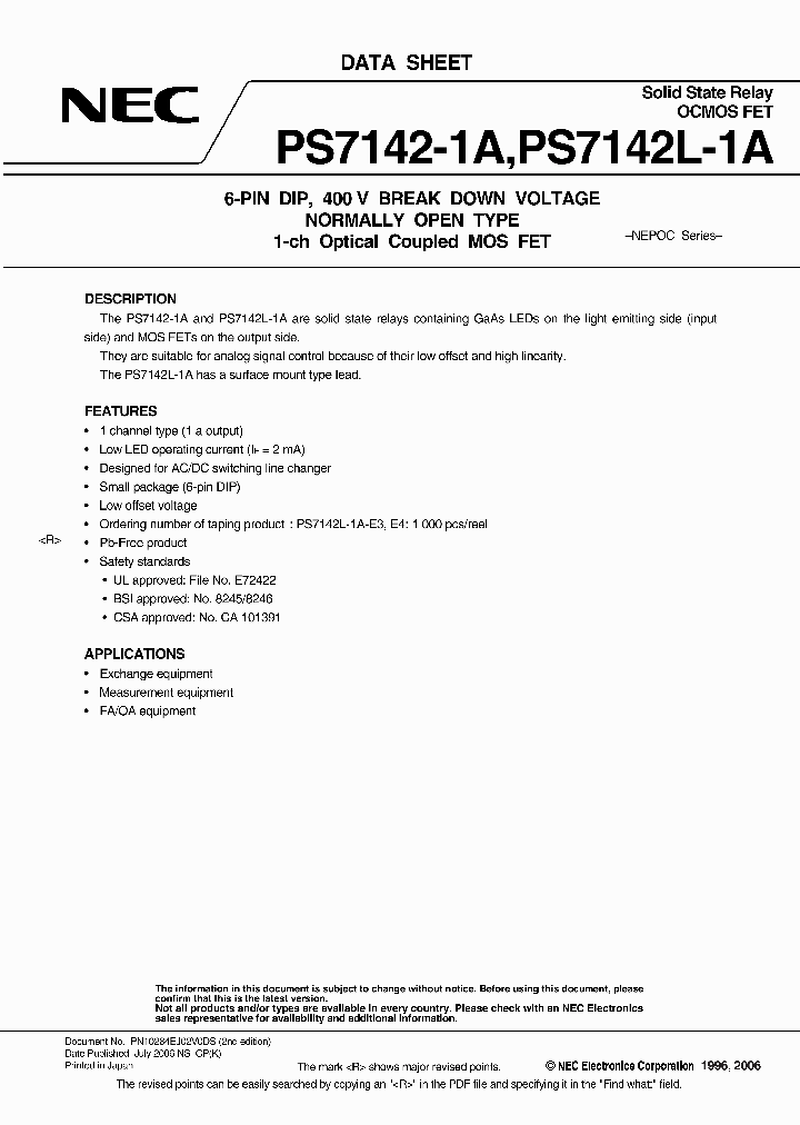 PS7142L-1A-E3-A_6715274.PDF Datasheet