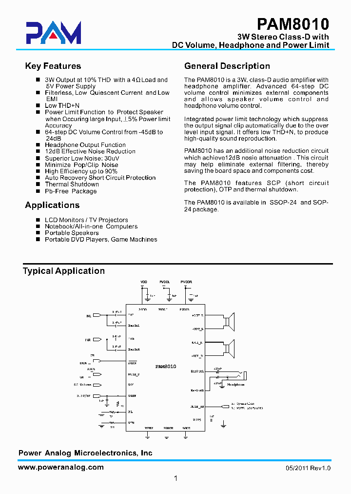 PAM8010_6936877.PDF Datasheet