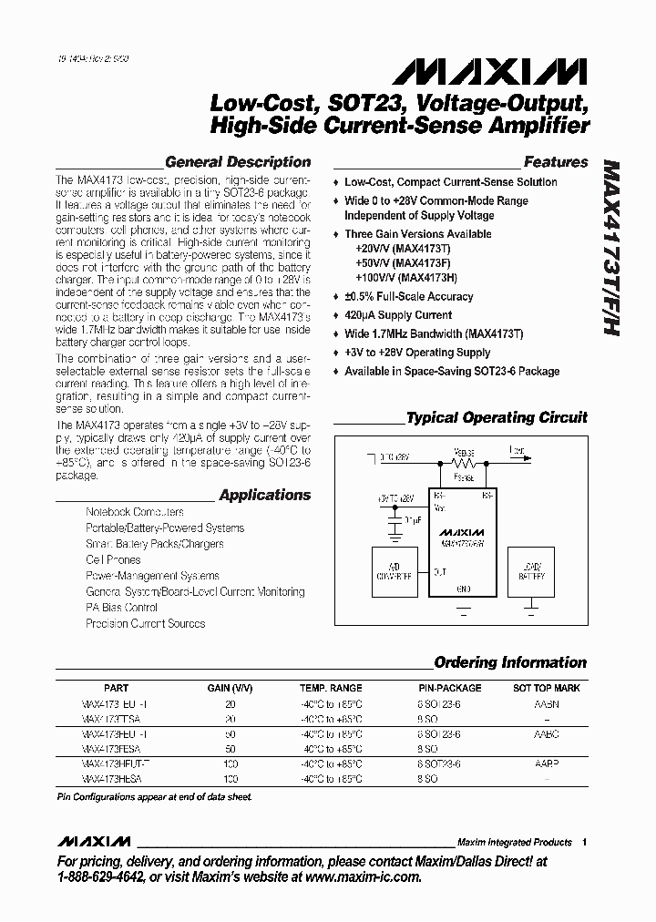 MAX4173HESAT_6730103.PDF Datasheet