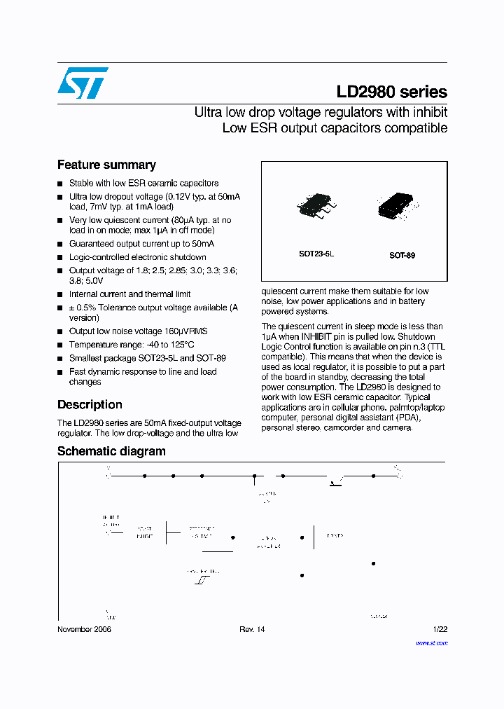 STMICROELECTRONICS-LD2980CU33TR_6737604.PDF Datasheet