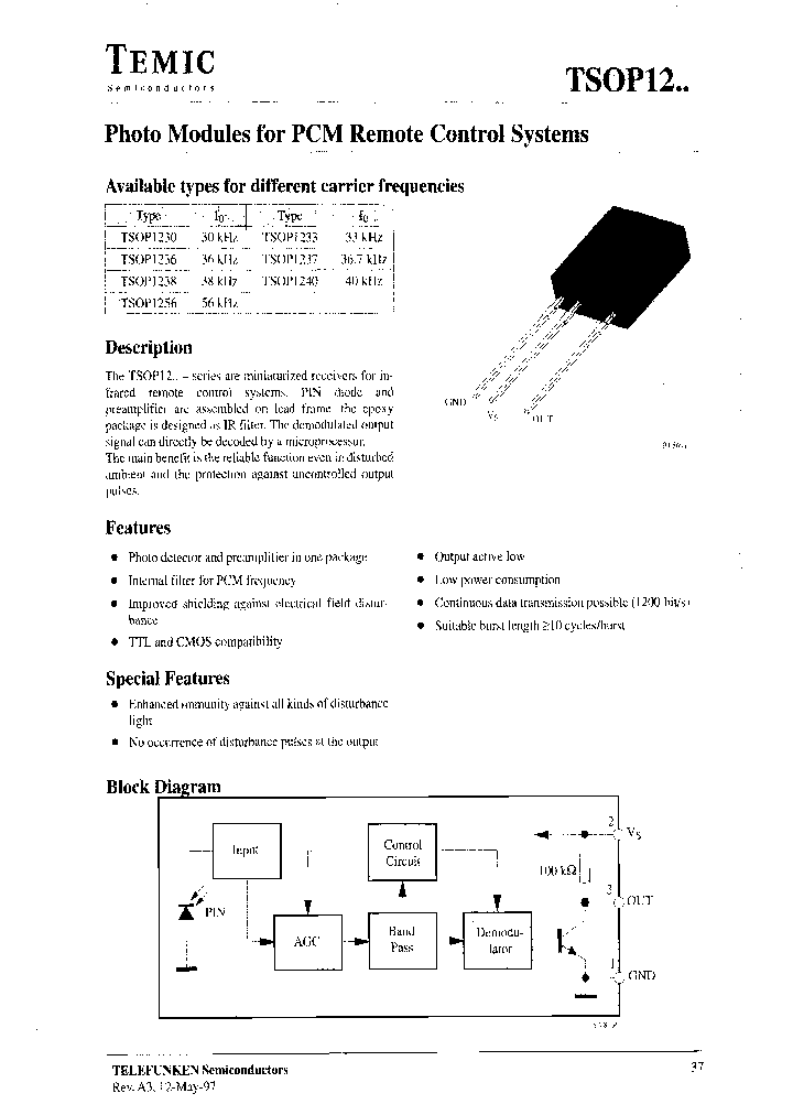 TSOP1233KA1A_6737618.PDF Datasheet