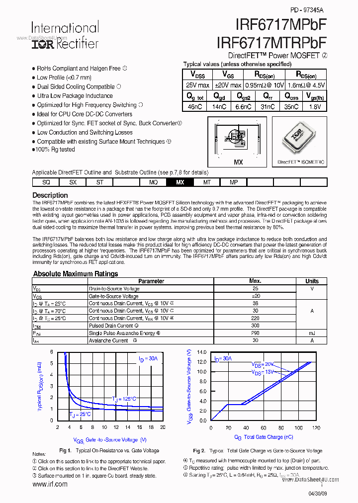 IRF6717MPBF_6938447.PDF Datasheet
