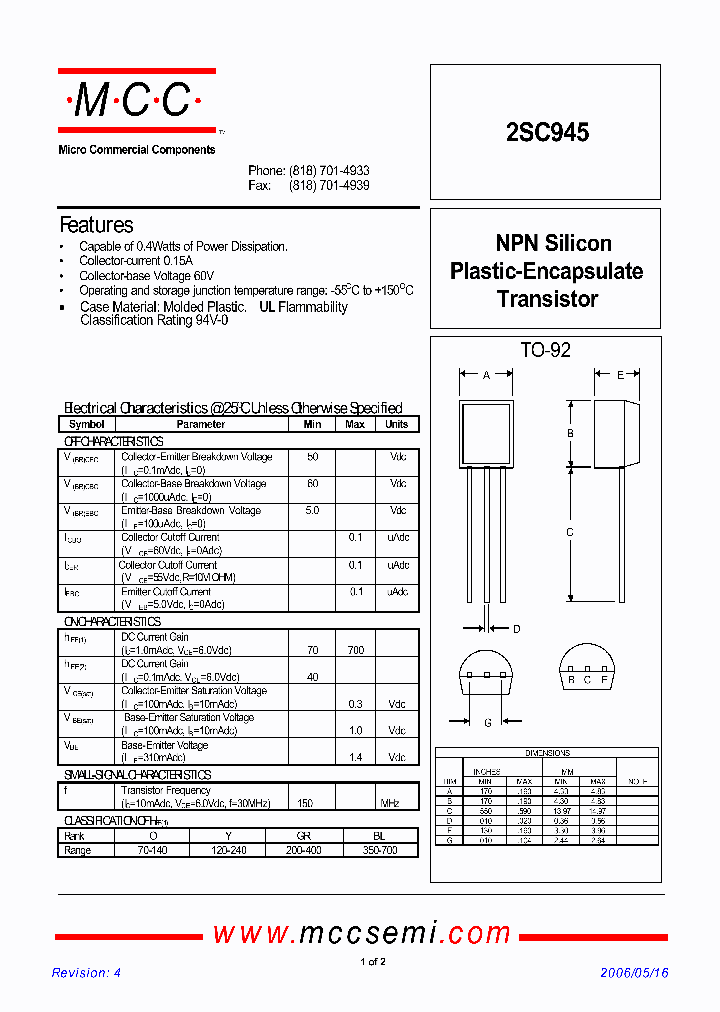 2SC945BL_6760634.PDF Datasheet