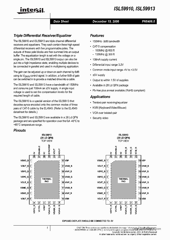 ISL59910_6944489.PDF Datasheet