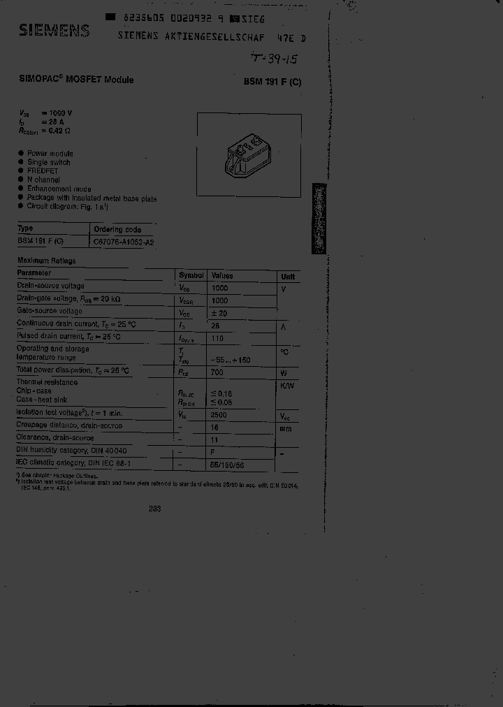 BSM191FC_6789487.PDF Datasheet