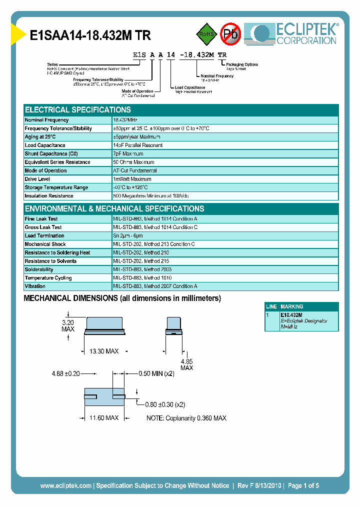 E1SAA14-18432MTR_6806397.PDF Datasheet