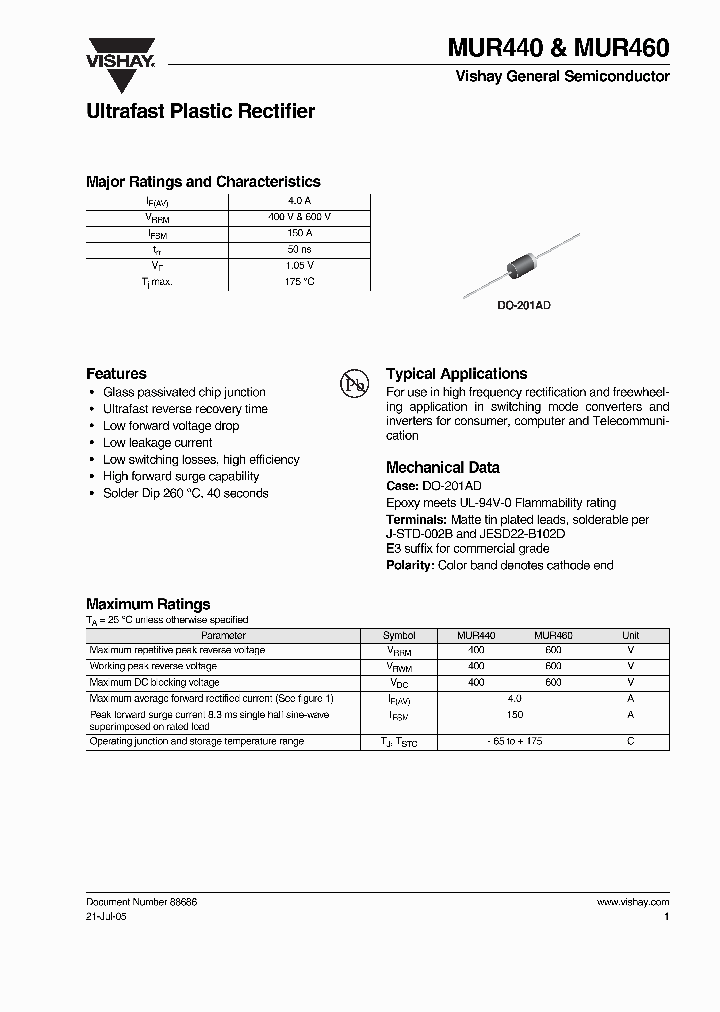 MUR440_6816646.PDF Datasheet