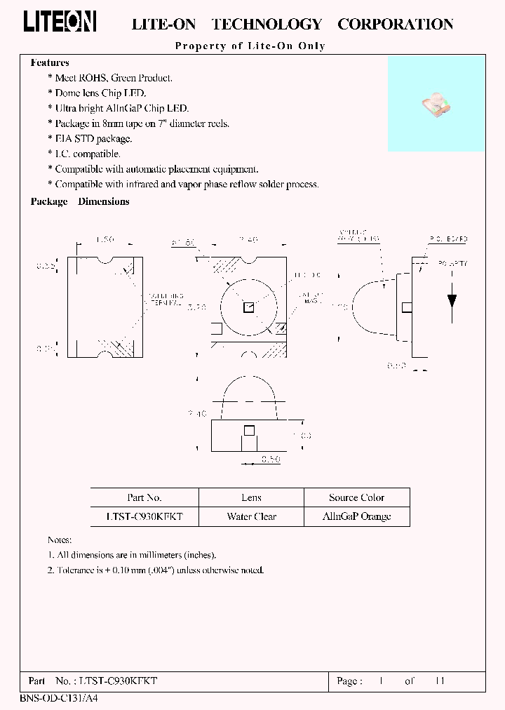 LTST-C930KFKTBINW_6820439.PDF Datasheet