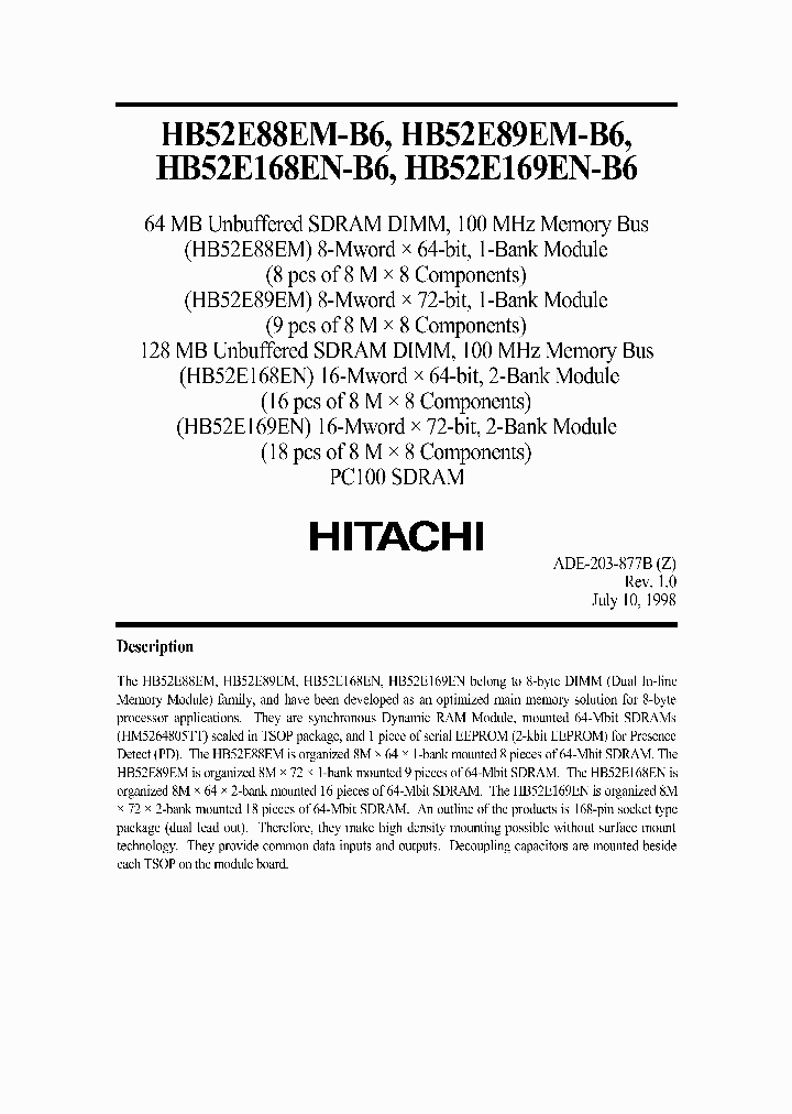 HB52E169EN-B6_6821926.PDF Datasheet