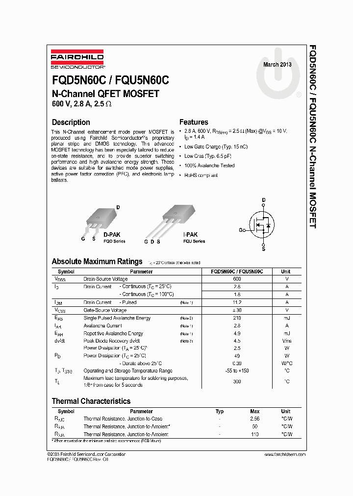 FQU5N60C_6950047.PDF Datasheet