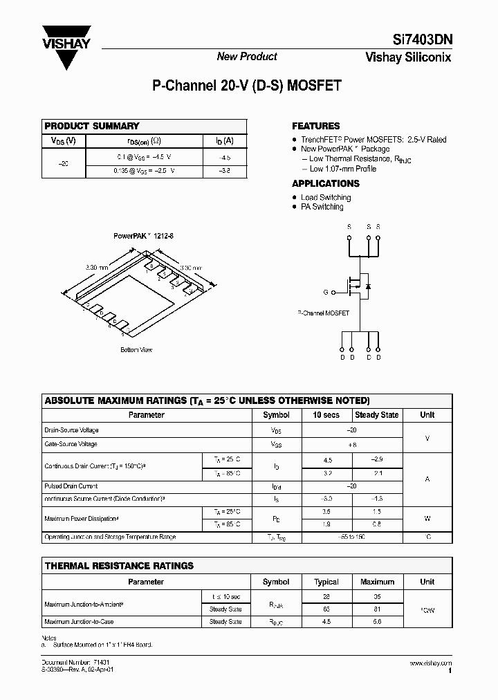 SI7403DN_6826282.PDF Datasheet