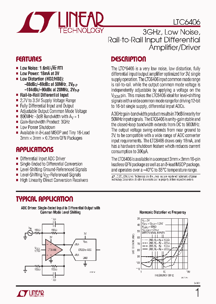 LTC6406CMS8EPBF_6835391.PDF Datasheet