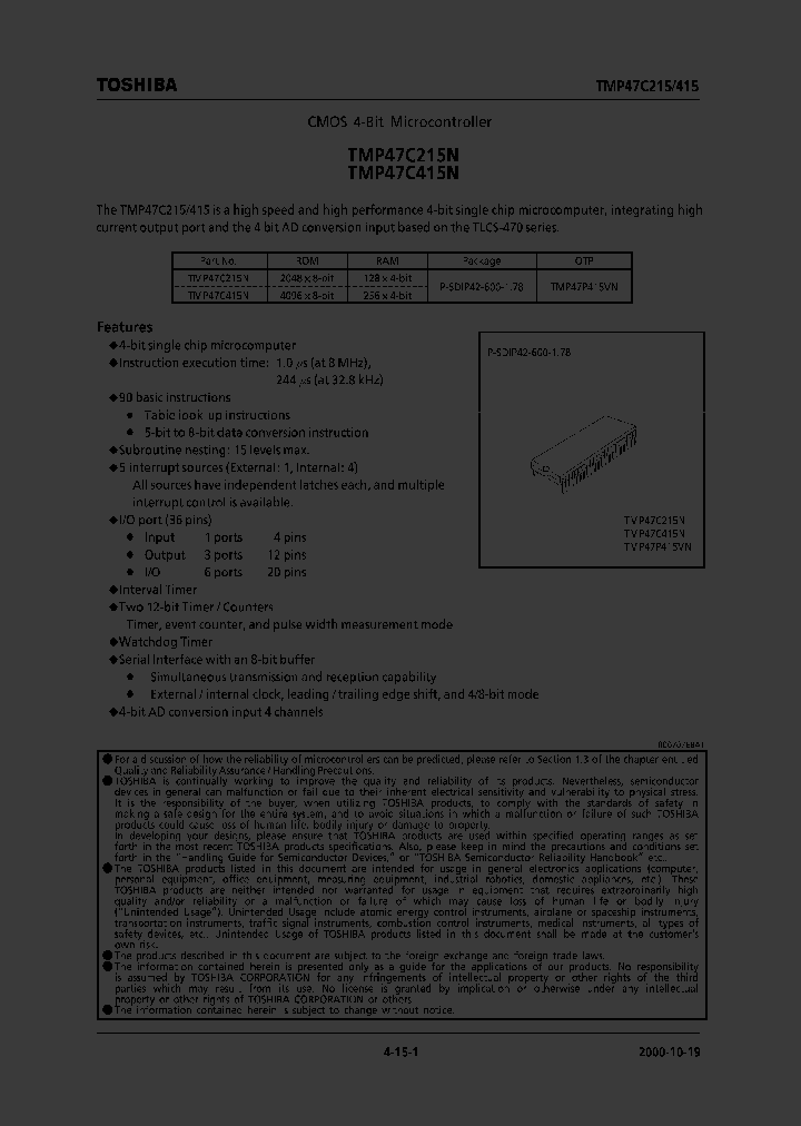 TMP47C215N_6835137.PDF Datasheet