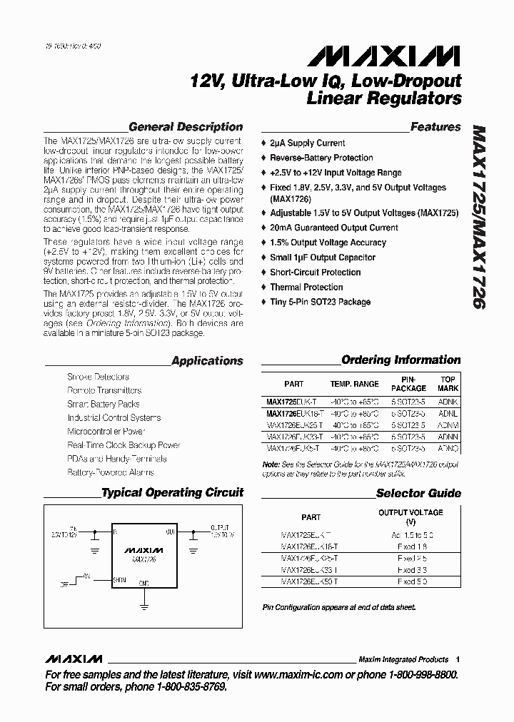 MAX1726EUK50T_6838338.PDF Datasheet