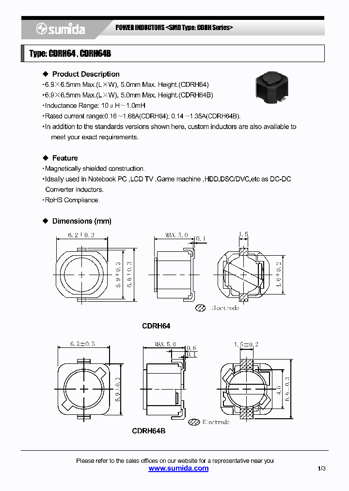 CDRH64BNP-680MC_6845363.PDF Datasheet