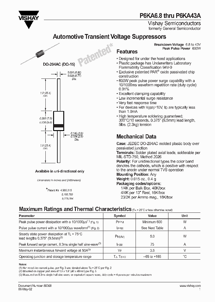 P6KA22-1-E3_6844936.PDF Datasheet