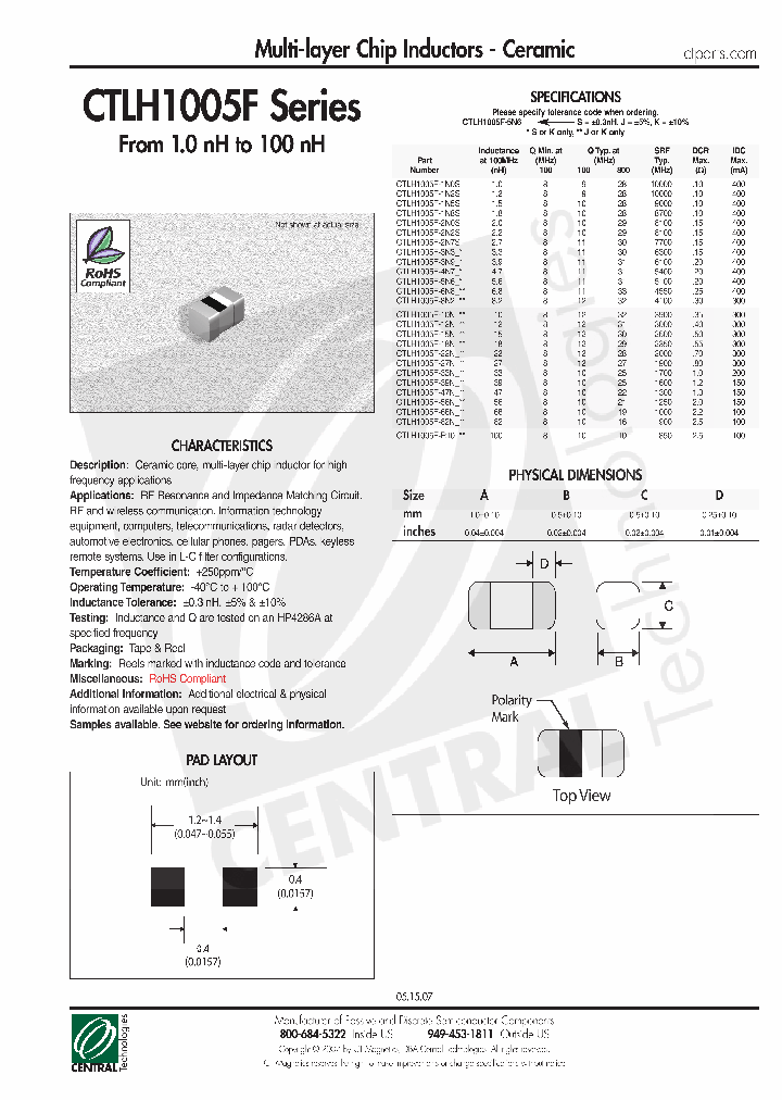 CTLH1005F-1N0S_6850154.PDF Datasheet