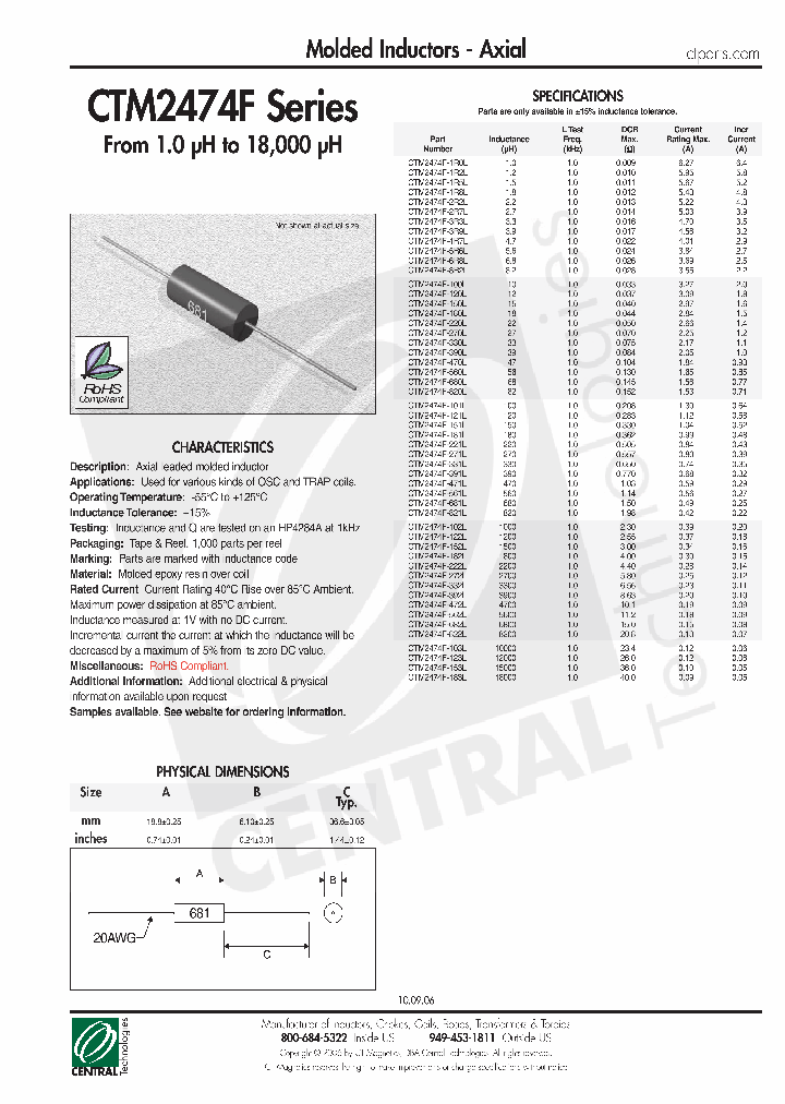 CENTRALTECHNOLOGIES-CTM2474F-2R7L_6869687.PDF Datasheet