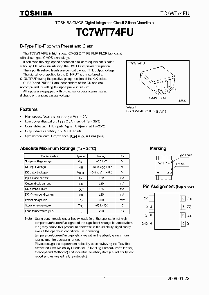 TC7WT74FU_6869390.PDF Datasheet