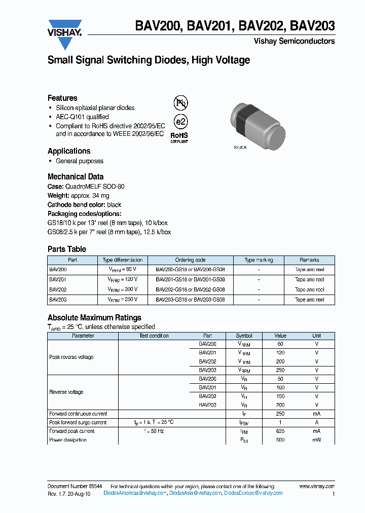 BAV201-GS08_6870113.PDF Datasheet