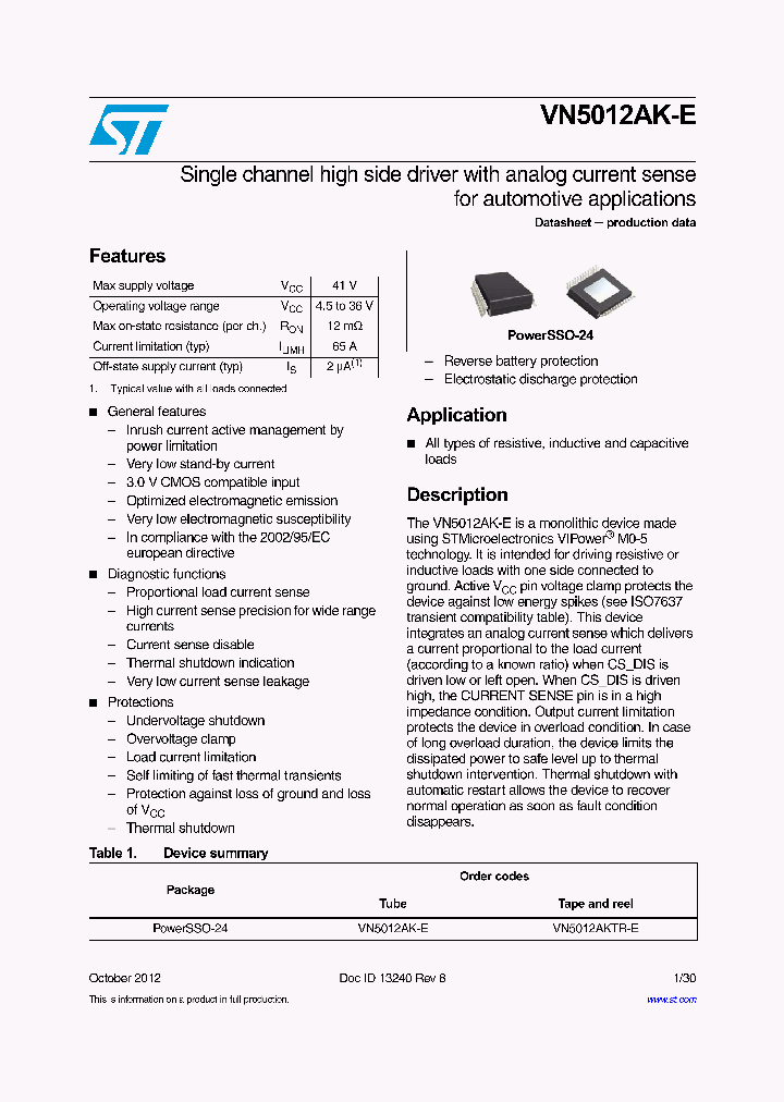 VN5012SAKTR-E_6953494.PDF Datasheet