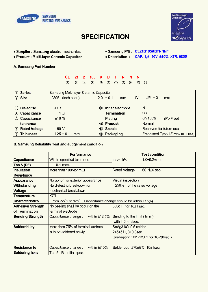CL21B105KBFNNNF_6954015.PDF Datasheet