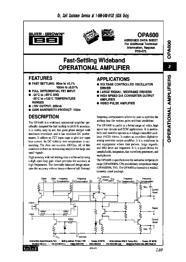 OPA600SM_6878936.PDF Datasheet