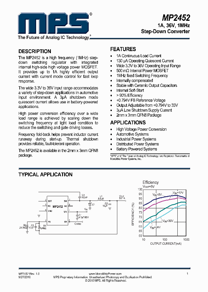 MONOLITHICPOWERSYSTEMSINC-MP2452DD-Z_6911185.PDF Datasheet