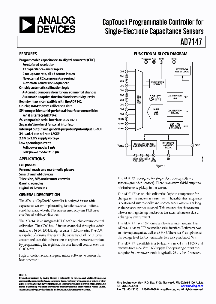AD7147ACPZ-1500RL7_6915133.PDF Datasheet