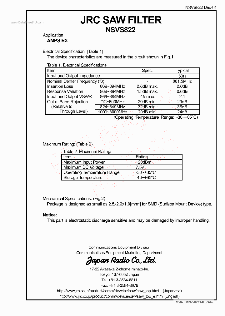 NSVS822_6960164.PDF Datasheet