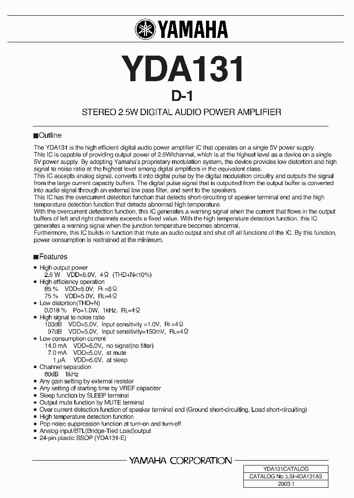YDA131-E_6926968.PDF Datasheet