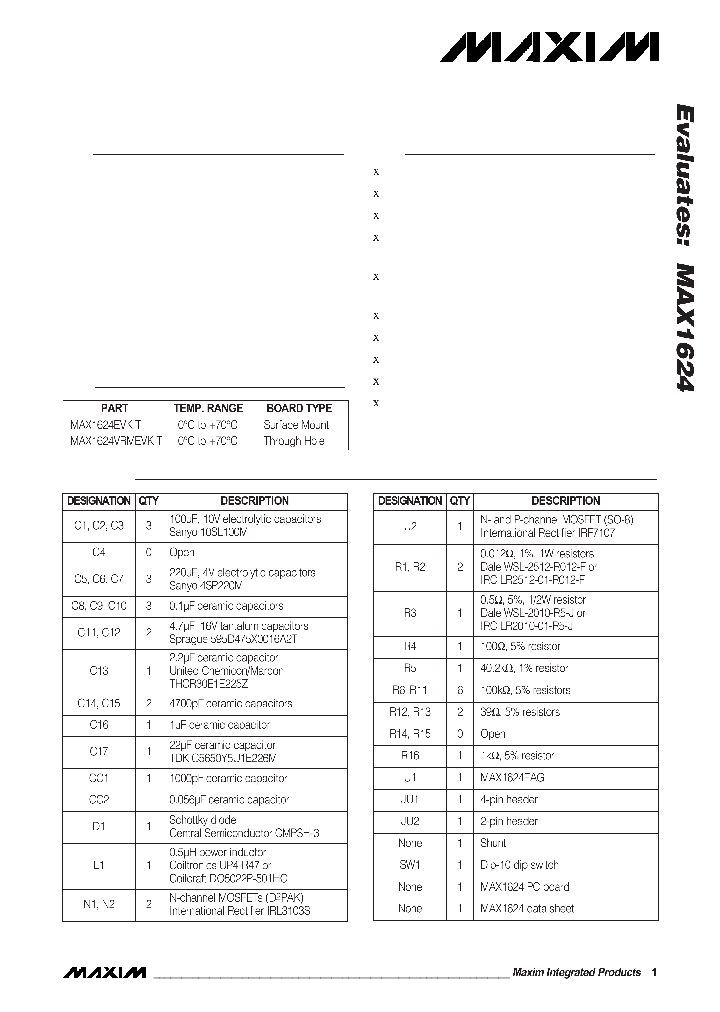 MAX1624EVKIT_6928335.PDF Datasheet