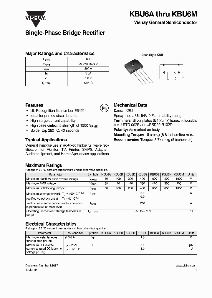 KBU6J-E4_6938438.PDF Datasheet
