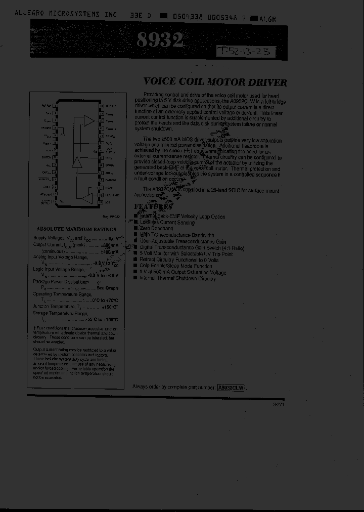 A8932CLW_6943338.PDF Datasheet