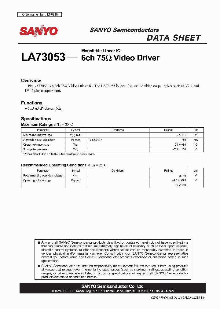 LA73053_6948145.PDF Datasheet