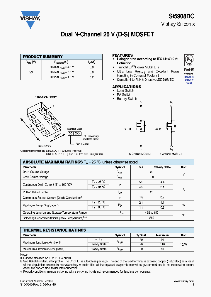 SI5908DC-T1-E3_6955106.PDF Datasheet