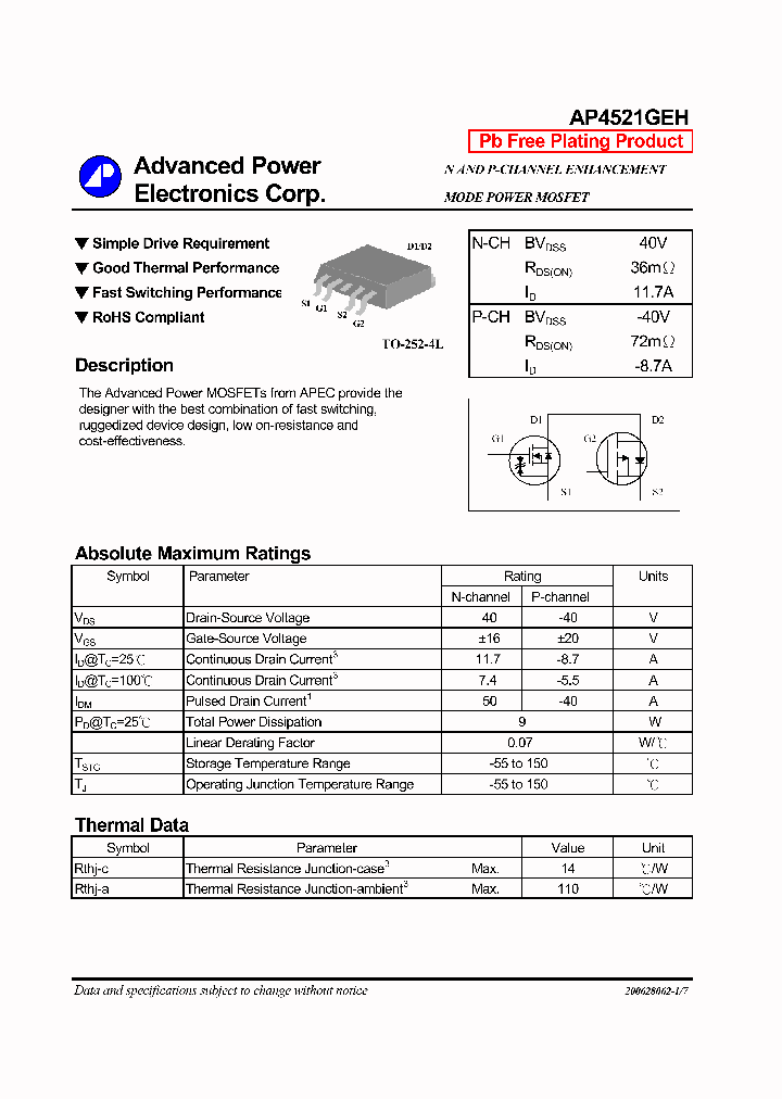 AP4521GEH_6965316.PDF Datasheet