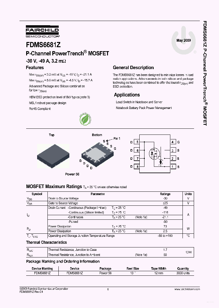 FDMS6681Z_6965384.PDF Datasheet