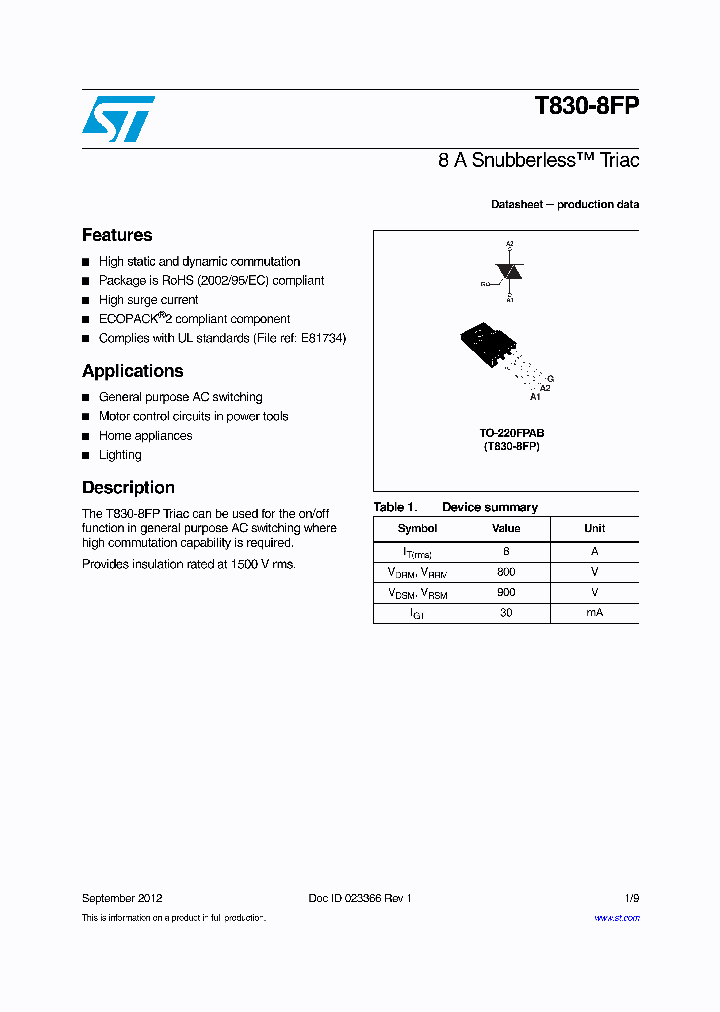 T830-8FP_6967282.PDF Datasheet