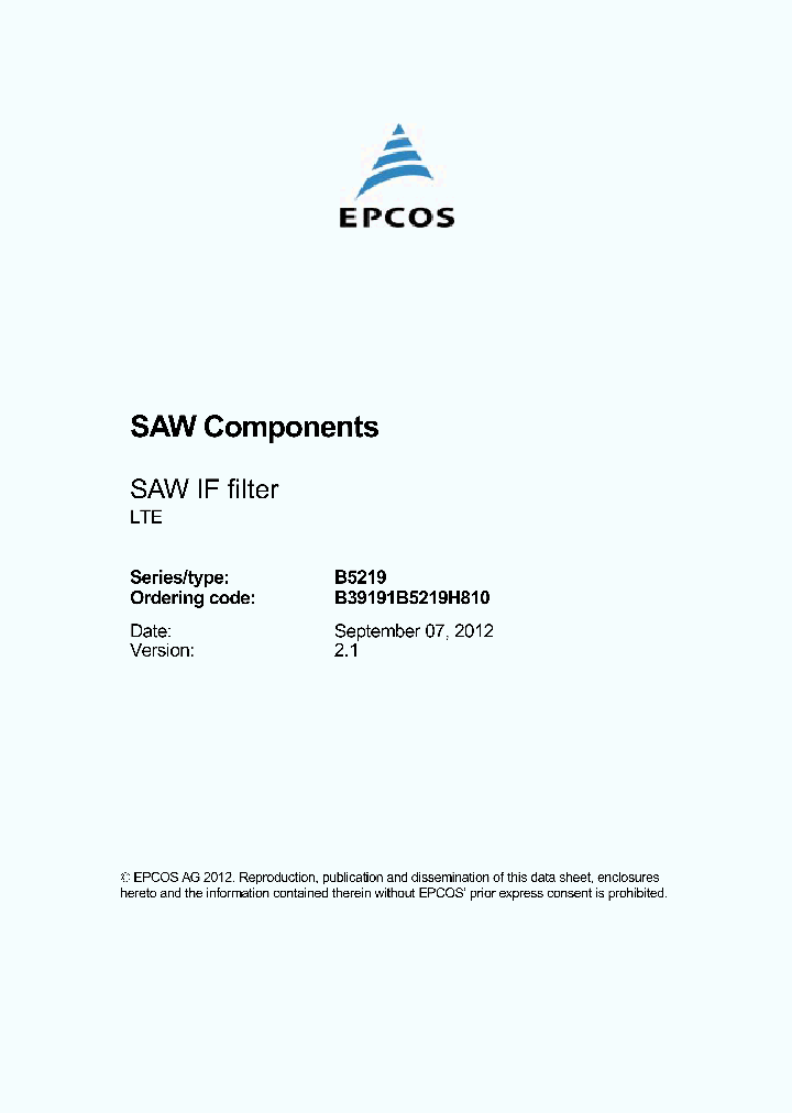 B39191B5219H810_6974522.PDF Datasheet