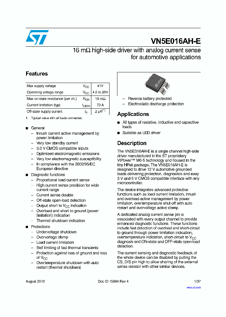 VN5E016AH-E_6974697.PDF Datasheet