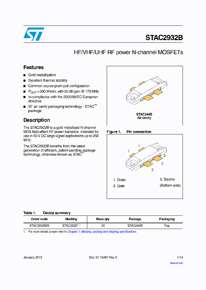 STAC2932BW_6975306.PDF Datasheet