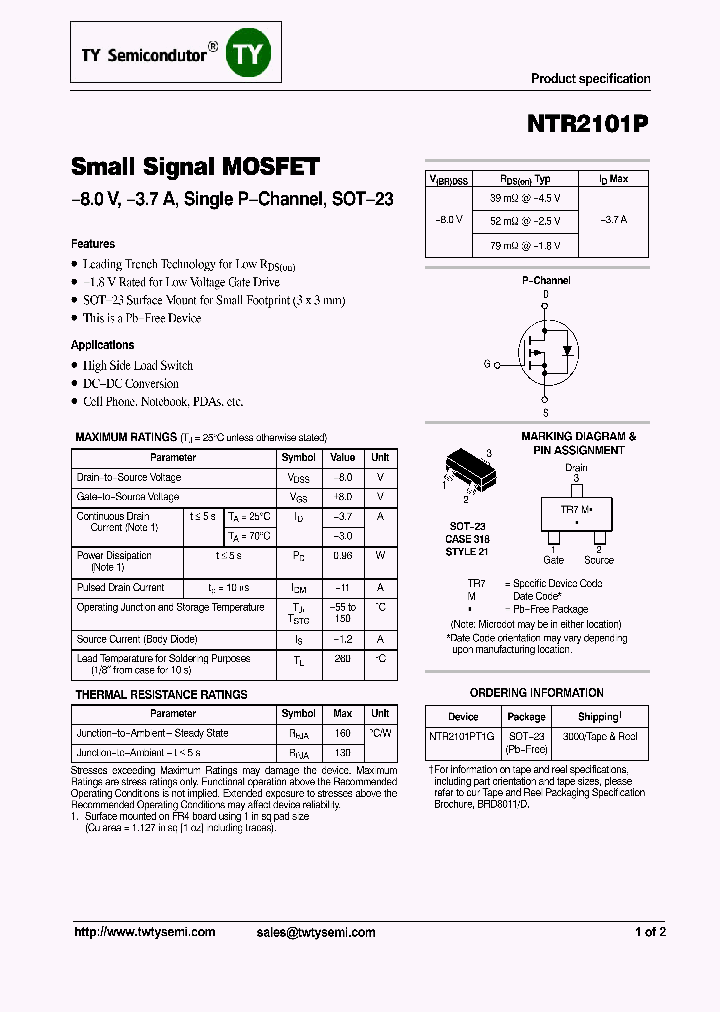 NTR2101P_6979059.PDF Datasheet