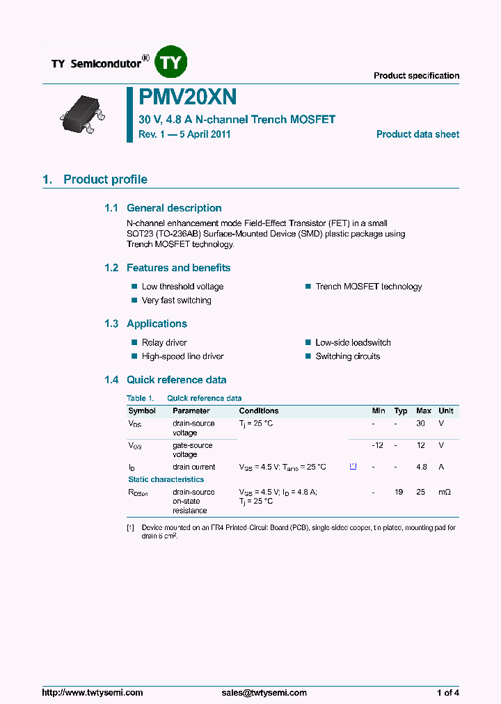 PMV20XN_6987183.PDF Datasheet