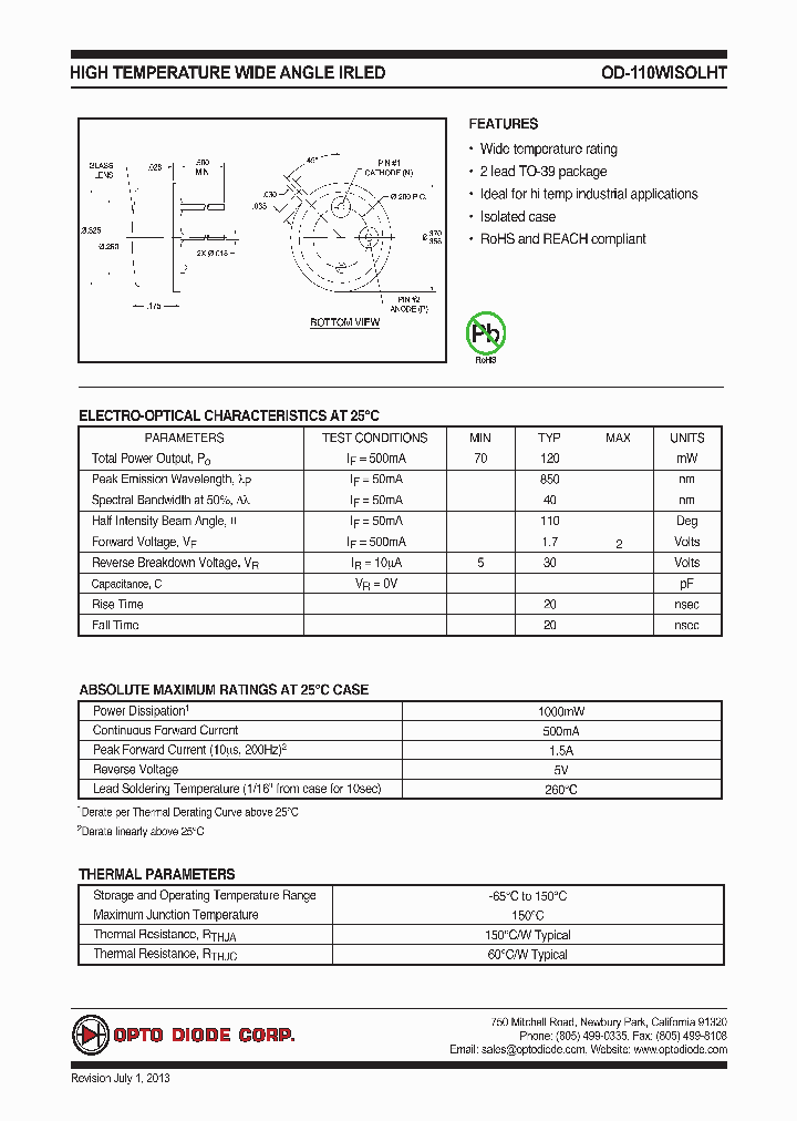 OD-110WISOLHT_6987536.PDF Datasheet