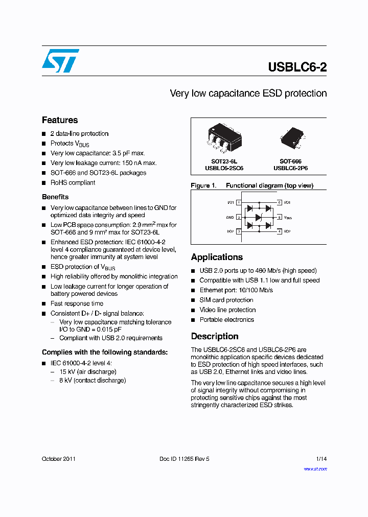 USBLC6-2SC6Y_6987889.PDF Datasheet