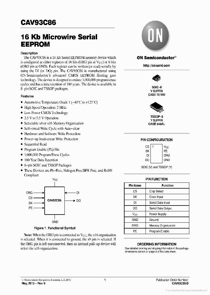 CAV93C86_7004629.PDF Datasheet
